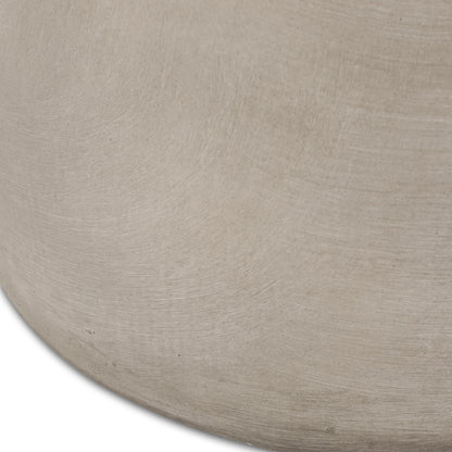 Vimora™ - Light Gray Lightweight Concrete Side Table with Modern Cylindrical Design