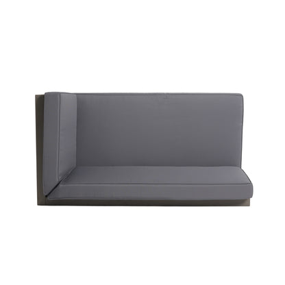 Vimora™ - Right Corner Bench in Dark Grey with Water-Resistant Cushions