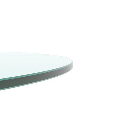 Vimora™ - 36" Round Tempered Glass Table Top with Polished Edge
