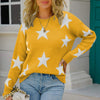 Star Pattern Round Neck Sweater