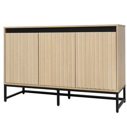 Vimora™ - Modern 3-Door Sideboard with LED Lights and Adjustable Shelves for Stylish Storage