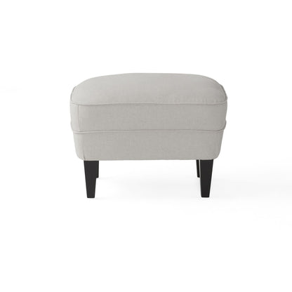 Vimora™ - Contemporary Light Grey Club Chair and Ottoman Set
