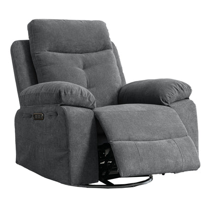 Vimora™ - Rotating Electric Recliner Lounge Chair with Bluetooth, LED Light & Adjustable Footrest