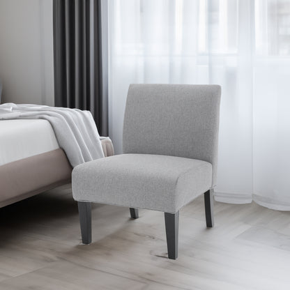 Vimora™ - Contemporary Grey Accent Chair with Plush Upholstery and Tapered Legs