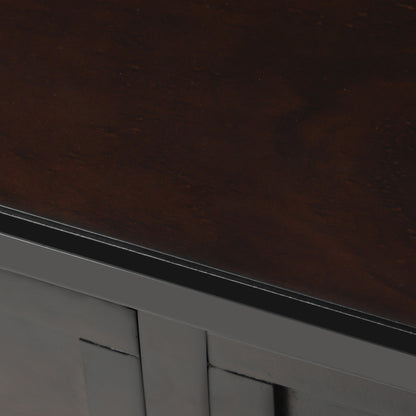 Sophie™️ - Narrow Console Desk with Storage Drawers and Bottom Shelf in Espresso