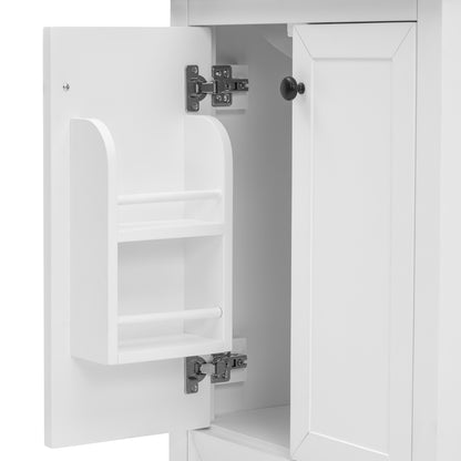 Vimora™ - 24" White Bathroom Vanity with Sink, Solid Wood & MDF, Ample Storage, Modern Design