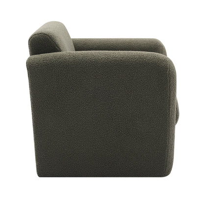 Vimora™ - Modern Style Chair with Soft Sheepskin Cushion, Seaweed Green Armchair