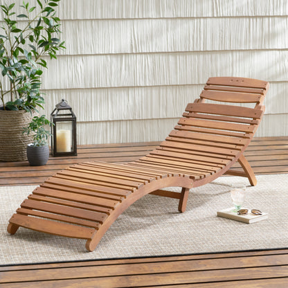 Vimora™ - Wood Foldable Chaise Lounge for Outdoor Relaxation and Comfort