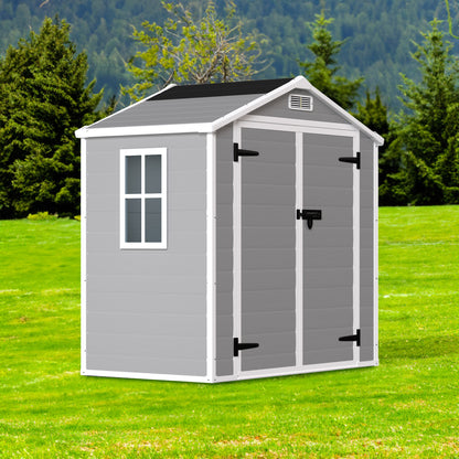 Vimora™ - Weather Resistant 6' x 4.4' Resin Outdoor Storage Shed with Lockable Door