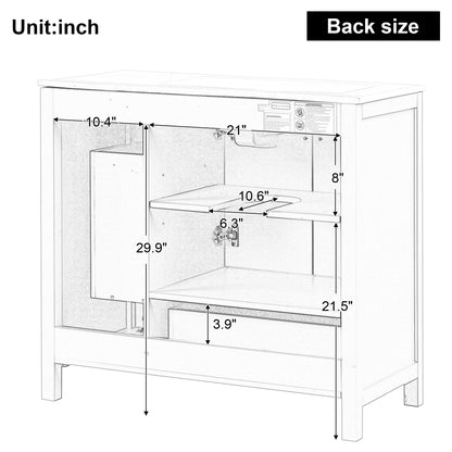 Vimora™ - 36-Inch Green Bathroom Vanity with Sink, Solid Wood & MDF, Modern Design, Ample Storage