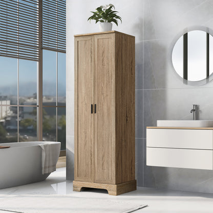 Vimora™ - Brown MDF Storage Cabinet with Adjustable Shelves for Bathroom and Office