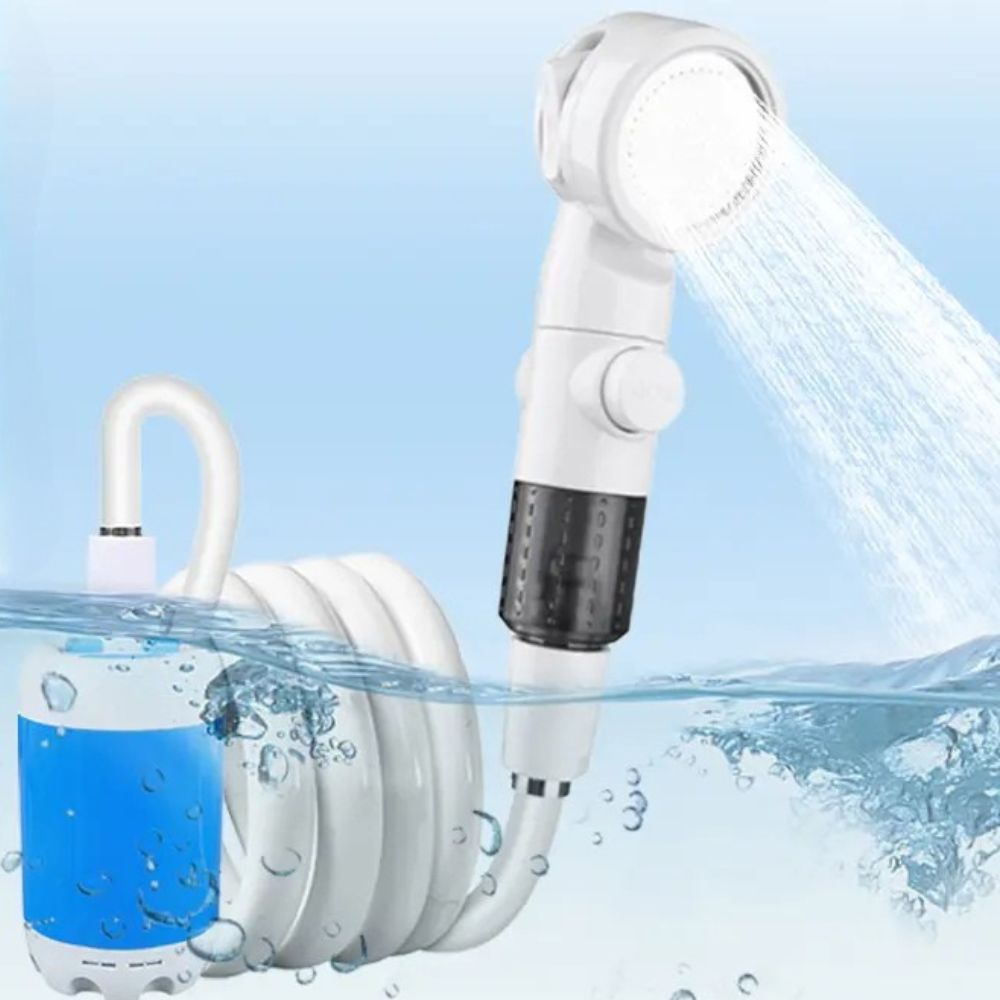 AquaEase™ Portable Shower Pump – Perfect Camping Shower Rinse Kit for Outdoor Adventures 1