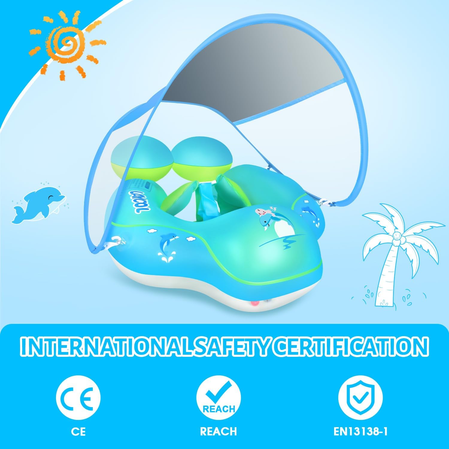 AquaJoy™ Baby Swim Float Canopy - Safe & Fun Water Experience for Infants 1