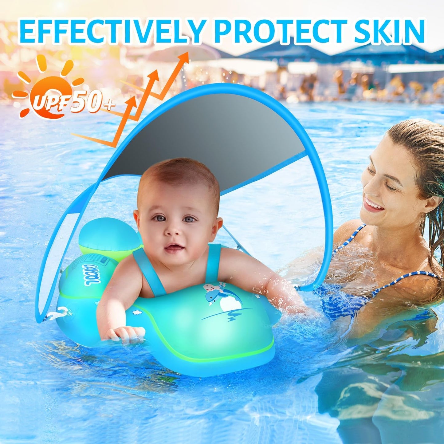 AquaJoy™ Baby Swim Float Canopy - Safe & Fun Water Experience for Infants 6