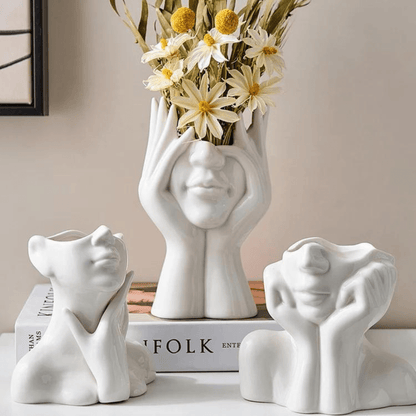 ArtVase™ White Ceramic Vase for Elegant Home Decor and Stylish Storage 3