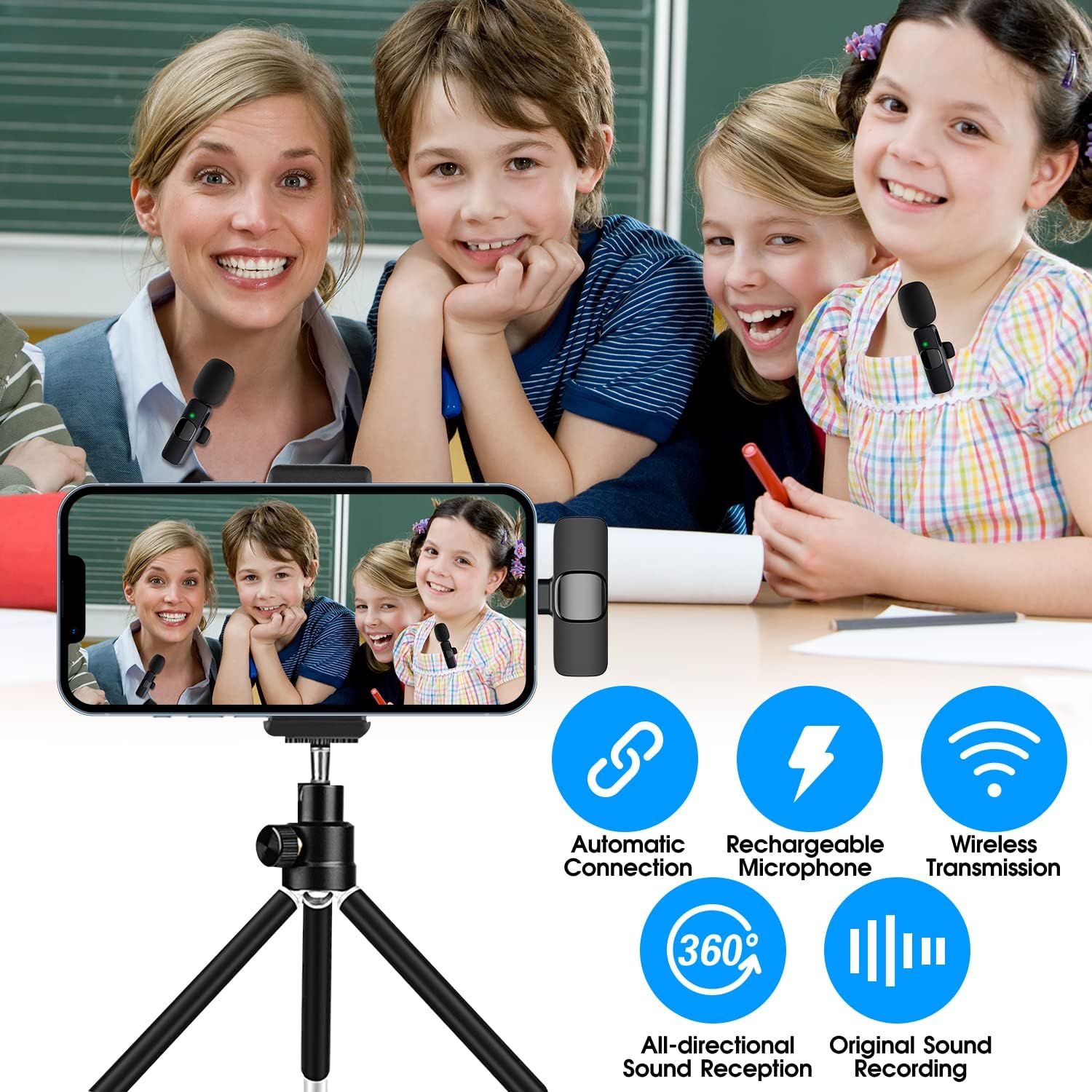 AudioPro™ Wireless Microphone System for iPhone & iPad - Ideal for Vlogging 6