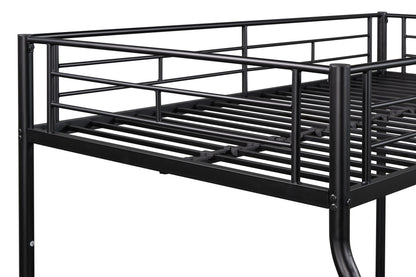 Vimora™ - Sturdy Metal Twin over Full Bunk Bed with Guardrails, Noise Reduction & Space Saving Design