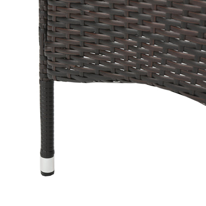 Vimora™ - Outdoor Brown PE Wicker Dining Chairs with Waterproof Cushions (Set of 2)