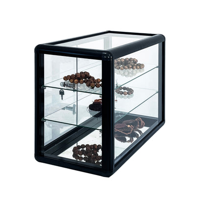 Vimora™ - Tempered Glass Countertop Display Cabinet with Lock & Sliding Door