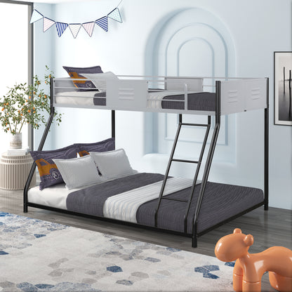 Vimora™ - Heavy-Duty Twin Over Full Bunk Bed with Noise Reduction and Safety Guardrails