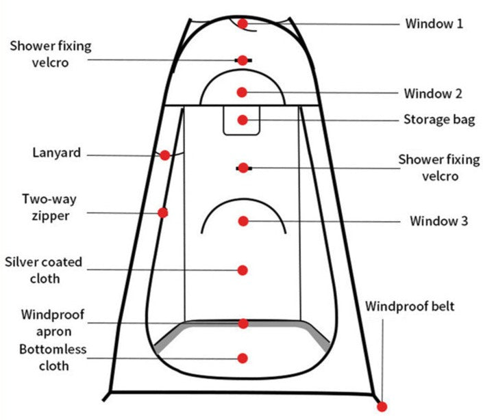 Vimora™ Portable Outdoor Camping Shower Tent