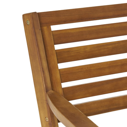 Vimora™ - Teak Acacia Wood Dining Chairs with Water-Resistant Cushions (Set of 2)