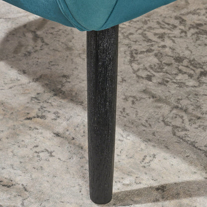 Vimora™ - Teal Velvet Wingback Arm Chair with Tufted Design