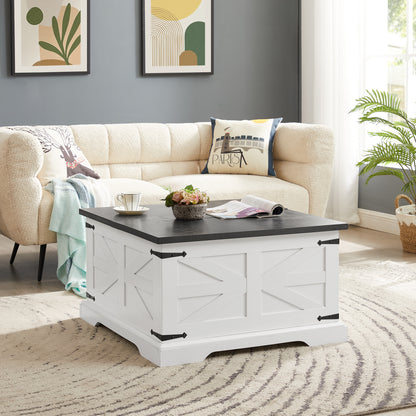 Vimora™ - Rustic Farmhouse Coffee Table & End Table with Hinged Lift Top and Storage