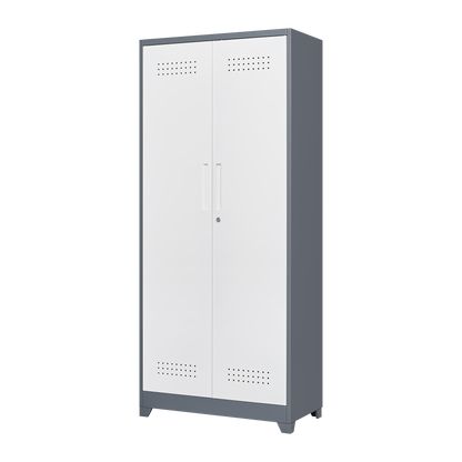 Vimora™ - Lockable Metal Storage Cabinet, Tall Cleaning Tool Organizer