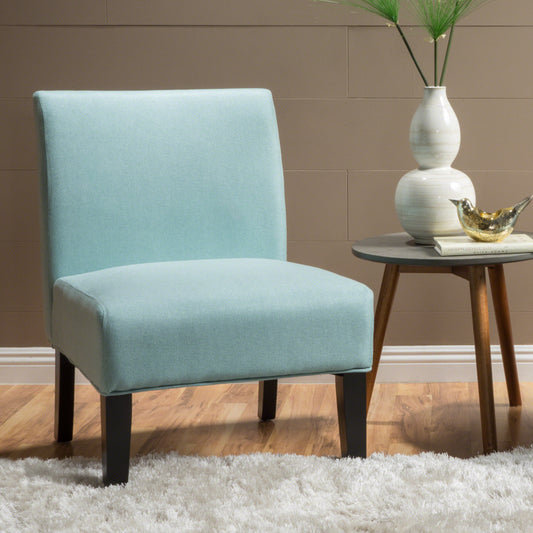 Vimora™ - Light Blue Contemporary Fabric Accent Chair with Tapered Legs
