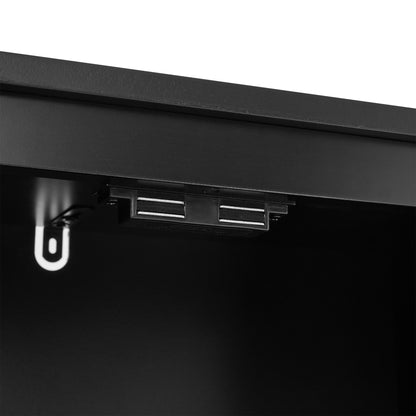 Vimora™ - Black MDF Bathroom Storage Cabinet with Doors, Drawers & Adjustable Shelf