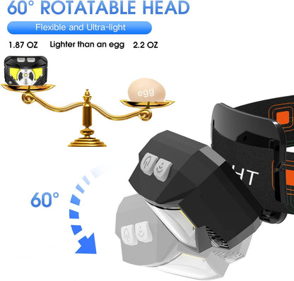 BrightBeam™ 2-Pack Rechargeable LED Headlamp for Outdoor Adventures 1