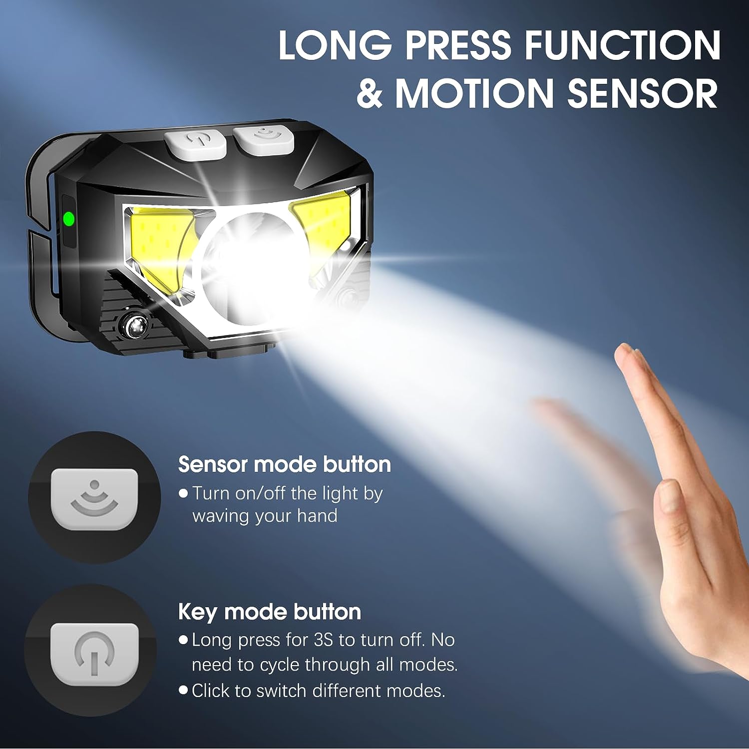 BrightBeam™ 2-Pack Rechargeable LED Headlamp for Outdoor Adventures 6