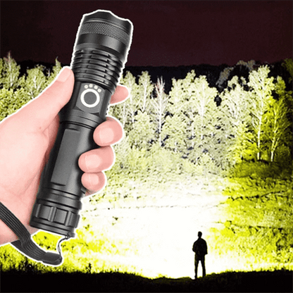 BrightBeam™ 90000 Lumens Rechargeable Flashlight for Outdoor Adventures 1