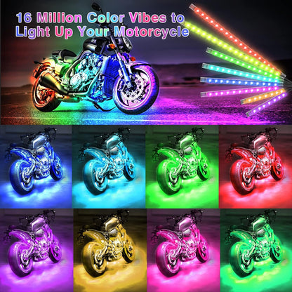 BrightGlow™ 12pcs Motorcycle LED Light Kit for Enhanced Safety and Style 3
