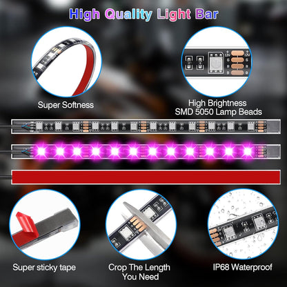 BrightGlow™ 12pcs Motorcycle LED Light Kit for Enhanced Safety and Style 4