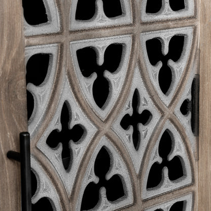 Vimora™ - Antique Brown Hollow Four Door Cabinet