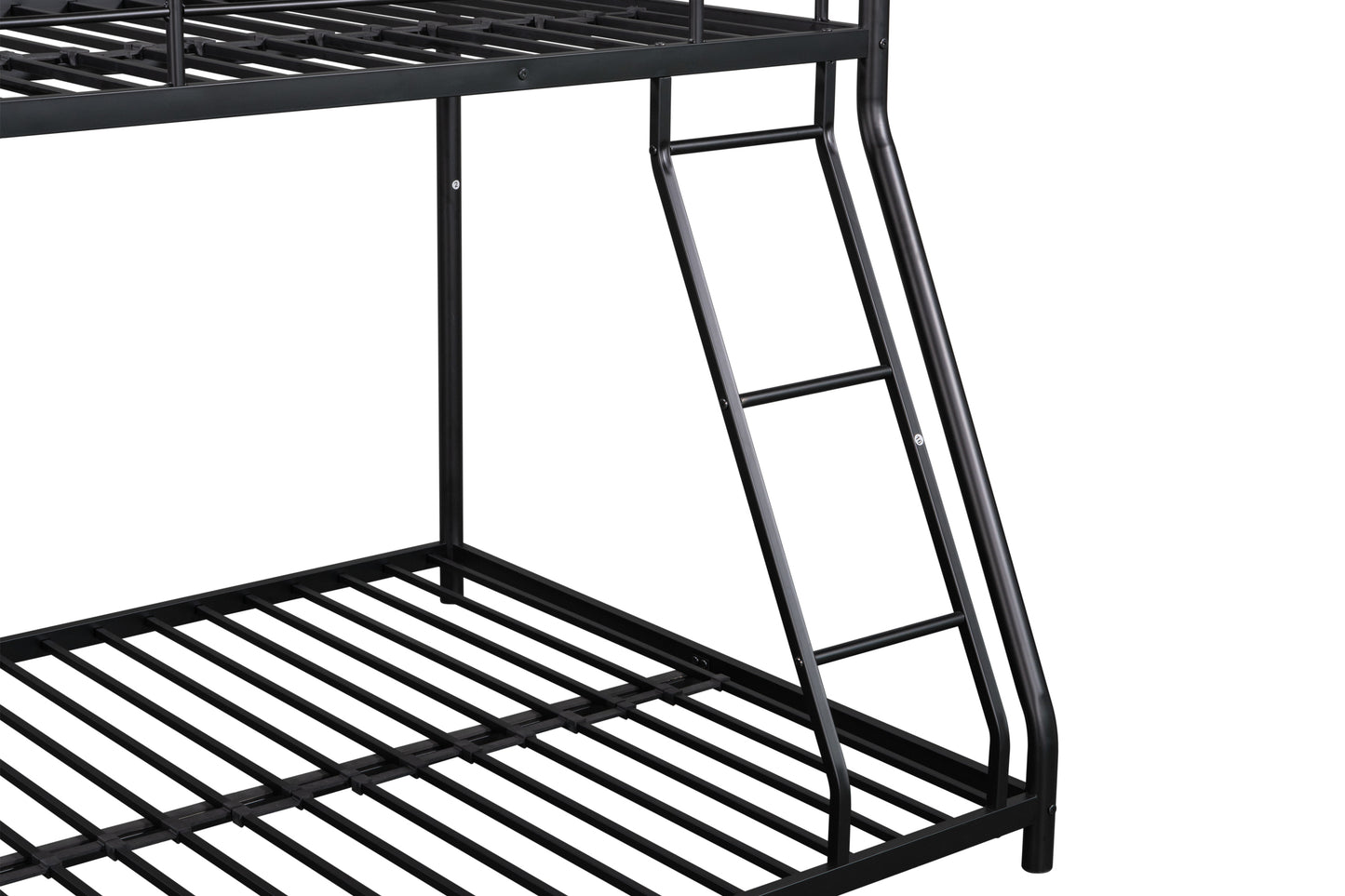 Vimora™ - Sturdy Metal Twin over Full Bunk Bed with Guardrails, Noise Reduction & Space Saving Design