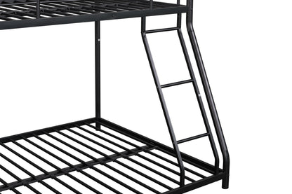 Vimora™ - Sturdy Metal Twin over Full Bunk Bed with Guardrails, Noise Reduction & Space Saving Design