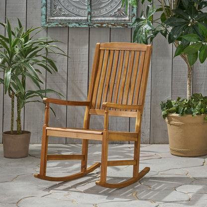 Vimora™ - Acacia Wood Rocking Chair with Rustic Design