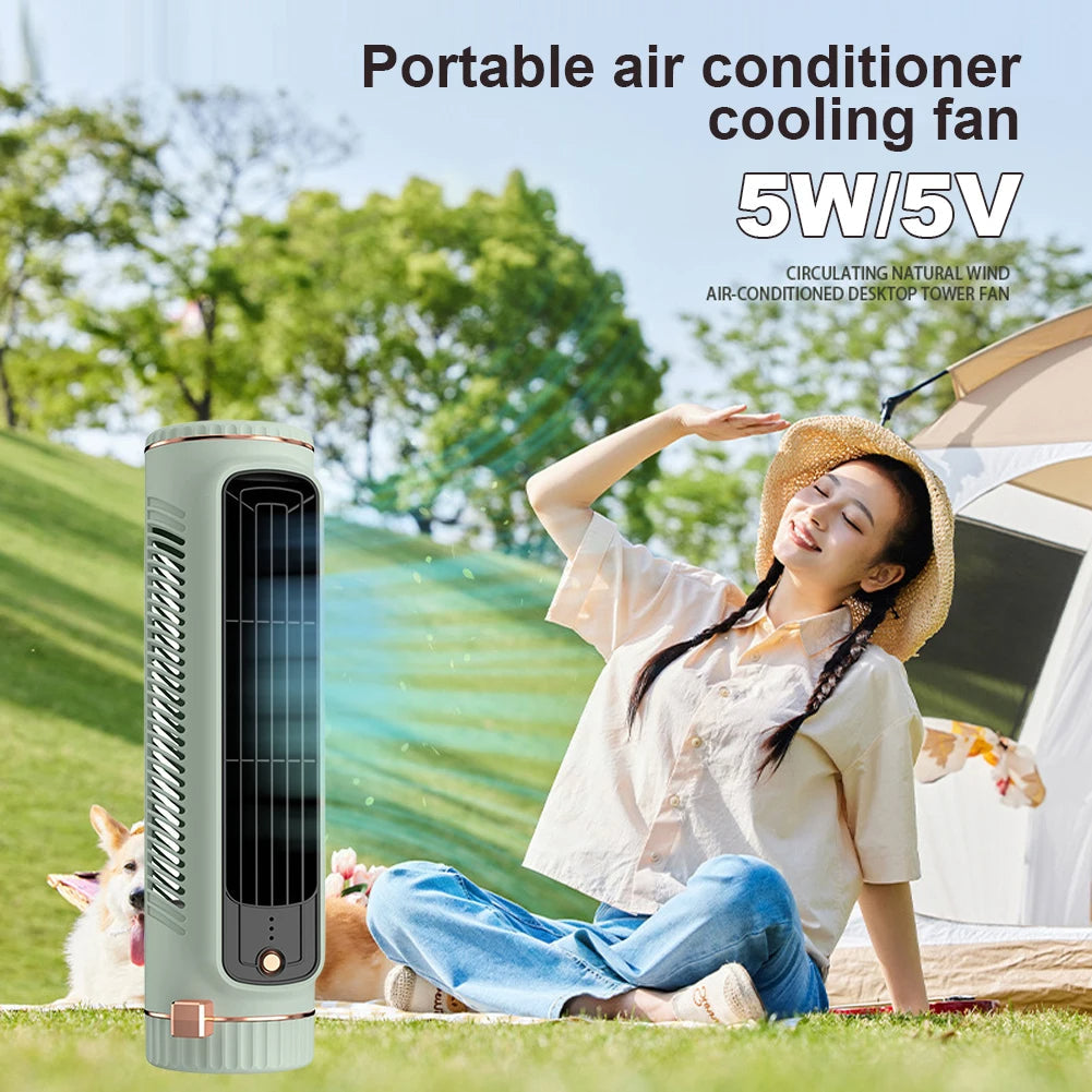 CoolBreeze™ Bladeless Portable Air Conditioner Tower Fan for Home & Office 1