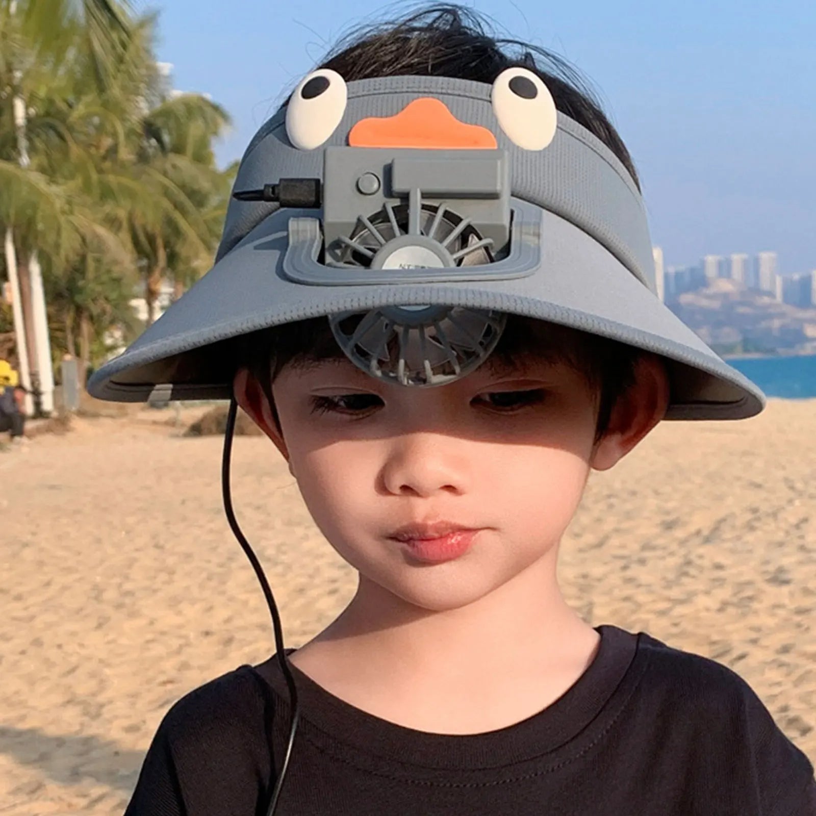 CoolBreeze™ Kids Sun Visor Hat With Cooling Fan for Outdoor Adventures 1