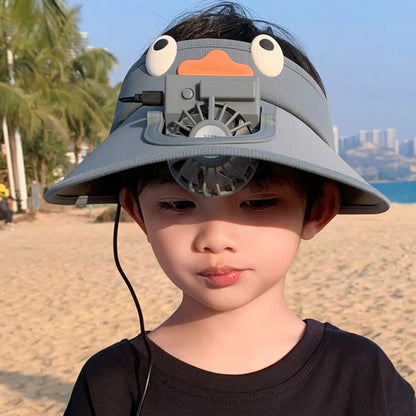 CoolBreeze™ Kids Sun Visor Hat With Cooling Fan for Outdoor Adventures 1
