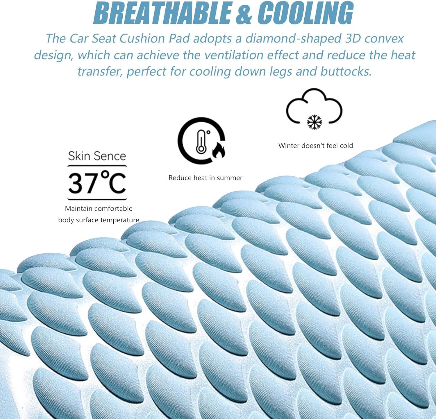 CoolComfort™ Cooling Gel Car Seat Cushion for Ultimate Driving Comfort 2