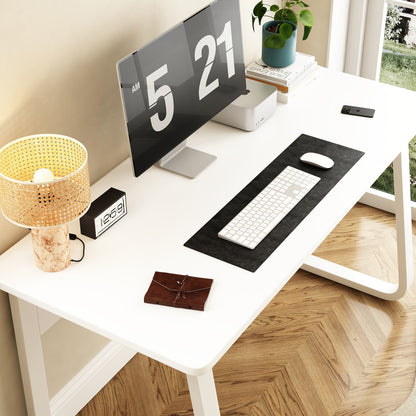 Vimora™ - 47.2 Inch White Modern Computer Desk for Home, Office, & Students