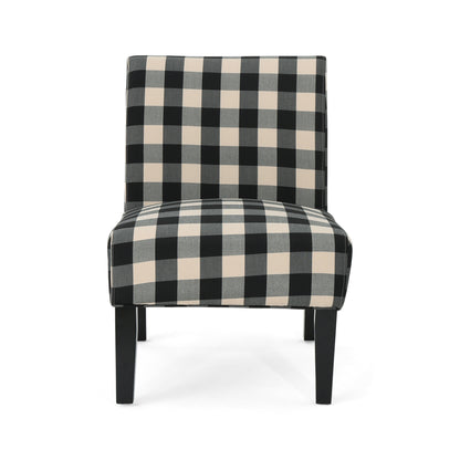 Vimora™ - Contemporary Black and White Accent Chair