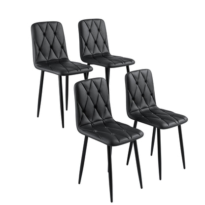 Vimora™ - Modern PU Leather Dining Chairs with Sturdy Metal Legs (Set of 4)