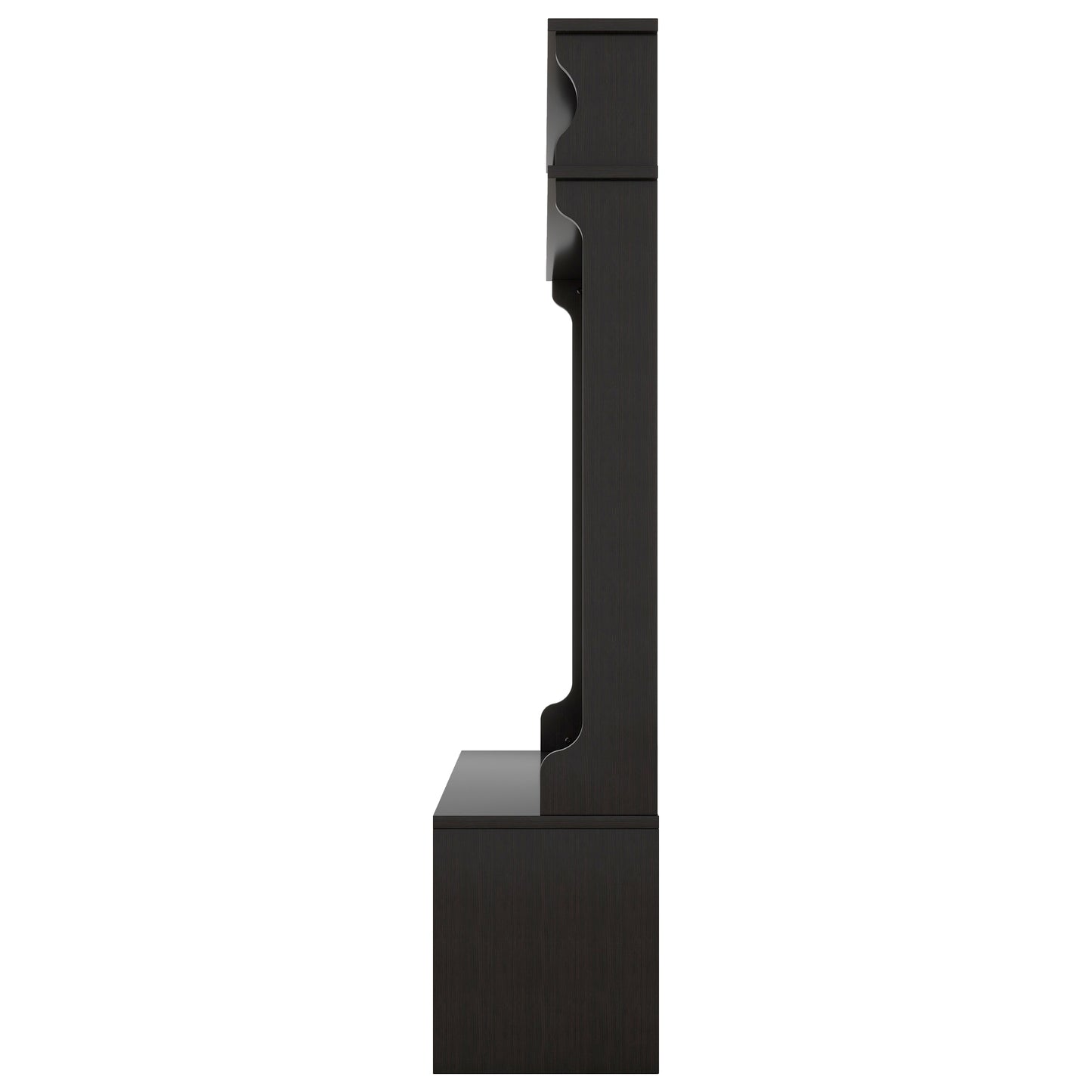 Vimora™ - Black Hall Tree with Storage Bench, Sliding Door & 5 Hooks