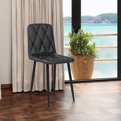 Vimora™ - Modern PU Leather Dining Chairs with Sturdy Metal Legs (Set of 4)
