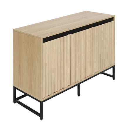 Vimora™ - Modern 3-Door Sideboard with LED Lights and Adjustable Shelves for Stylish Storage